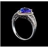 Image 4 : 14KT White Gold 2.32 ctw Tanzanite and Diamond Ring