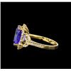 Image 3 : 5.04 ctw Tanzanite and Diamond Ring - 14KT Yellow Gold