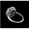 Image 3 : 4.80 ctw Tanzanite and Diamond Ring - 14KT White Gold
