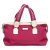 Gucci Pink White Nylon Leather Tote Bag