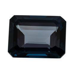 34.21 ct. Natural Emerald Cut London Blue Topaz