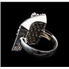 Image 3 : 14KT White Gold 0.96 ctw Diamond Ring