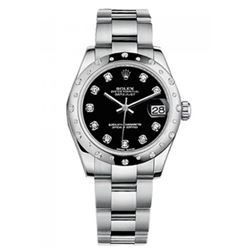 Rolex Model # 178344 Rolex 31MM Datejust SS with Scattered Bezel