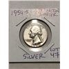 Image 1 : 1954 S Washington SIlver Quarter Nice Early US Coin