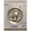 Image 1 : 1950 P Washington SIlver Quarter Nice Early US Coin