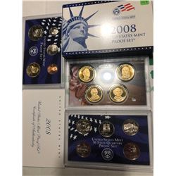 Rare 2008 US Proof Set in Original Box with Paperwork