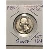 Image 1 : 1954 S Washington Silver Quarter Nice Early US Coin