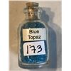 Image 1 : Glass Jar Filled with BLUE TOPAZ Gemstones 25 Grams