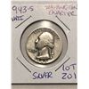 Image 1 : 1943 S WWII Washington Silver Quarter Nice Early US Coin