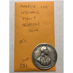 Henrico Lee Legionis Equit Perfecto Coin in MS High Grade