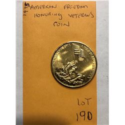 1975 American Freedom Honoring Veterans Coin