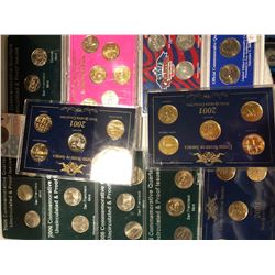 Dealer Lot of Group of Assorted Coins in Packages 9 Dollars Face Value Minimum KB
