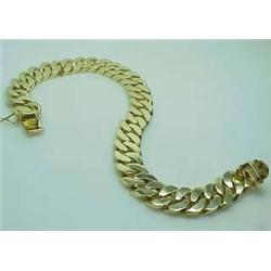 14kt yellow link bracelet 8" 50.6gr