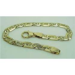 14kt yellow gold fancy link bracelet 8.25" 15.3gr