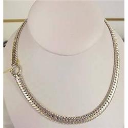 14kt reversible flat necklace two-tone on one sid