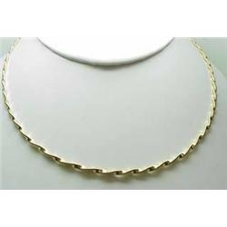14kt yellow gold twisted wire necklace 16" 4.0gr