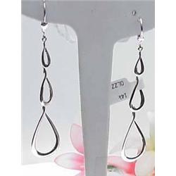 14kt white gold dangle earrings 5.7gr