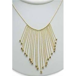 14kt yellow gold bead necklace 7.4gr
