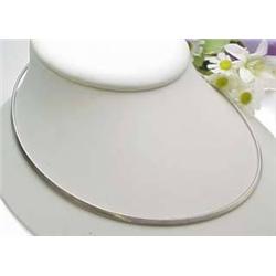 14kt white gold flat necklace 16" 8.4gr