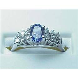 Lady's 14kt white gold ring with .50Ct tanzanite 