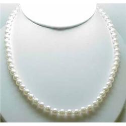 Pearl necklace 6-6.5mm 18" 14kt yellow gold clasp