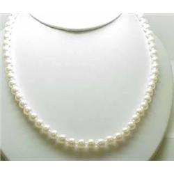 Pearl necklace 6-6.5mm 18" 14kt yellow gold clasp