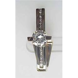 Lady's 14kt two-tone gold designer pendant with c