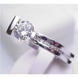 Lady's 14kt white gold designer semi-mount ring w