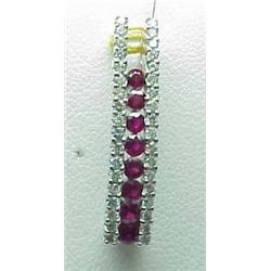 Lady's 14kt white gold pendant with .45Ctw rubies