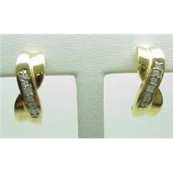 14kt yellow gold diamond earrings .36Ctw