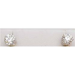 14kt white gold diamond stud earrings 1.61Ctw Cla