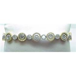 18kt two-tone diamond bracelet 2.14Ctw