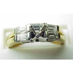 Lady's diamond semi-mount bridal set .70Ctw bague