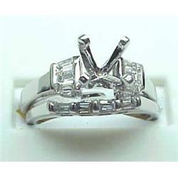 Lady's diamond semi-mount bridal set .40Ctw bague