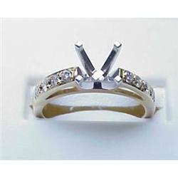 Lady's diamond semi-mount .19ctw 14kt yellow gold