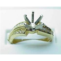 Lady's diamond semi-mount .24Ctw 14kt yellow gold