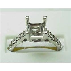 Lady's diamond semi-mount .25Ctw 14kt white gold