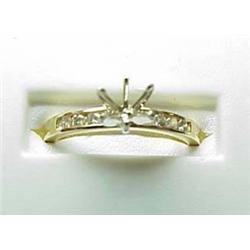 Lady's diamond semi-mount .18Ctw 14kt yellow gold