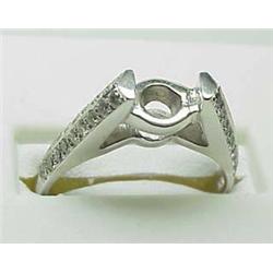 Lady's diamond semi-mount .35Ctw 14kt white gold