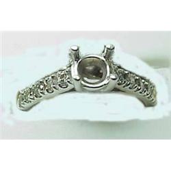 Lady's diamond semi-mount .25Ctw 14kt white gold