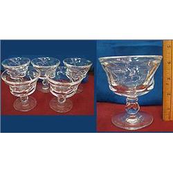 Lot of five molded crystal sherbets in good condi