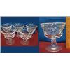 Image 1 : Lot of five molded crystal sherbets in good condi