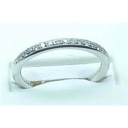Lady's 18kt white gold diamond band .18Ctw