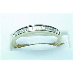 Lady's 14kt yellow gold channel set princess cut 