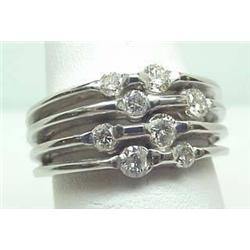 Lady's 14kt white gold  diamond "right hand" ring
