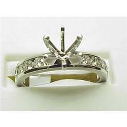 Lady's 14kt white gold diamond semi-mount .47Ctw