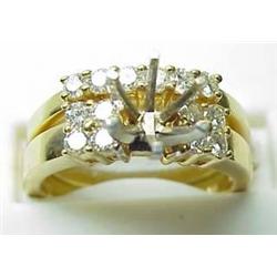 Lady's 14kt yellow gold diamond semi-mount bridal