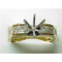Lady's 14kt yellow gold diamond semi-mount 1.20Ct
