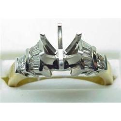 Lady's 14kt two-tone gold diamond semi-mount .35C