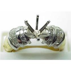 Lady's 14kt two-tone gold diamond semi-mount .70C